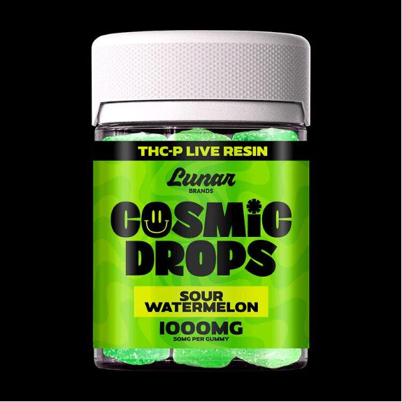 Delicious watermelon THC gummies | Cosmic Drops THC-P Gummies